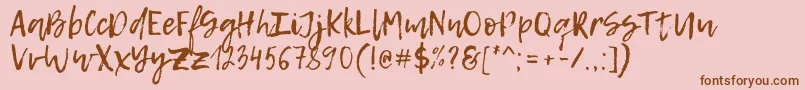 LemonTuesday Font – Brown Fonts on Pink Background