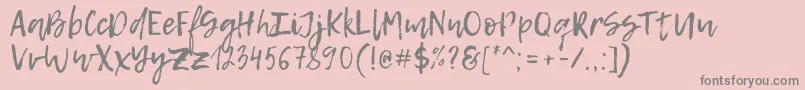 LemonTuesday Font – Gray Fonts on Pink Background