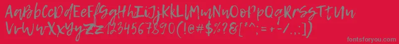 LemonTuesday Font – Gray Fonts on Red Background