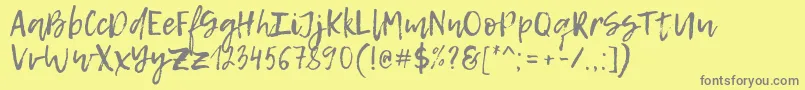 LemonTuesday Font – Gray Fonts on Yellow Background