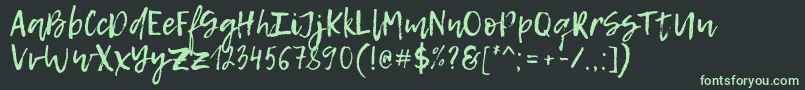LemonTuesday Font – Green Fonts on Black Background