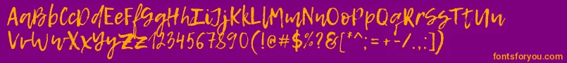 LemonTuesday Font – Orange Fonts on Purple Background
