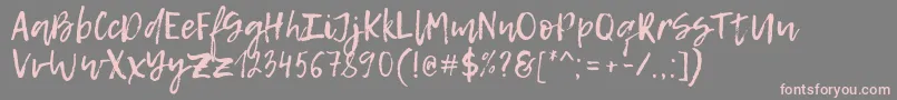 LemonTuesday Font – Pink Fonts on Gray Background