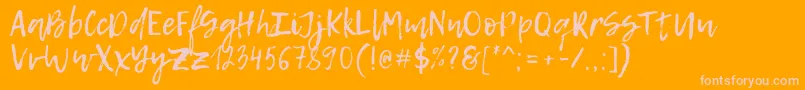 LemonTuesday Font – Pink Fonts on Orange Background