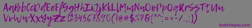 LemonTuesday Font – Purple Fonts on Gray Background