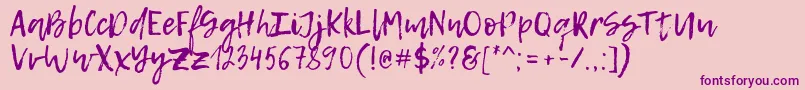 LemonTuesday Font – Purple Fonts on Pink Background