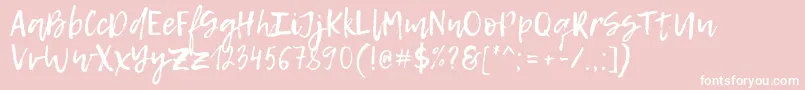 LemonTuesday Font – White Fonts on Pink Background