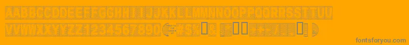 Secure15a Font – Gray Fonts on Orange Background