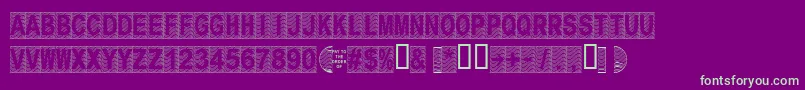 Secure15a Font – Green Fonts on Purple Background