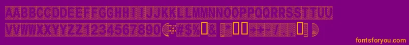 Secure15a Font – Orange Fonts on Purple Background