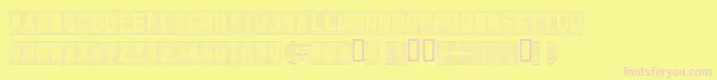 Secure15a Font – Pink Fonts on Yellow Background