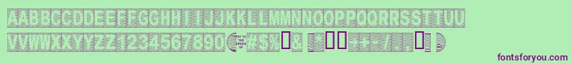 Secure15a Font – Purple Fonts on Green Background