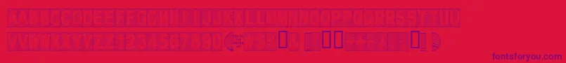 Secure15a Font – Purple Fonts on Red Background