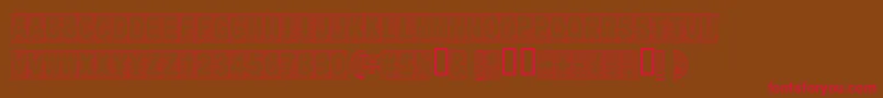 Secure15a Font – Red Fonts on Brown Background