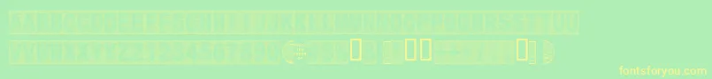 Шрифт Secure15a – жёлтые шрифты на зелёном фоне