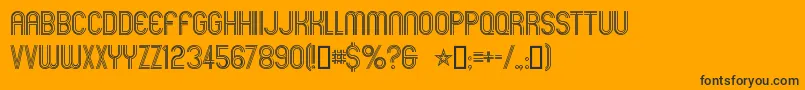 Mexcellent Font – Black Fonts on Orange Background