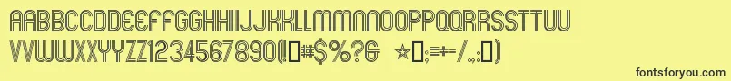 Mexcellent-Schriftart – Schwarze Schriften auf gelbem Hintergrund