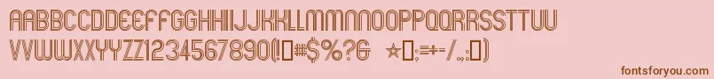 Mexcellent-Schriftart – Braune Schriften auf rosa Hintergrund