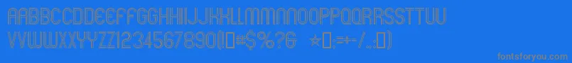 Mexcellent-Schriftart – Graue Schriften auf blauem Hintergrund