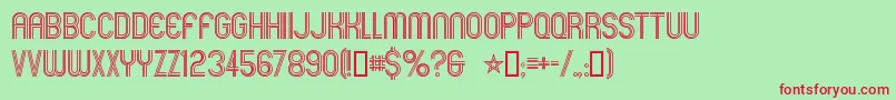 Mexcellent Font – Red Fonts on Green Background