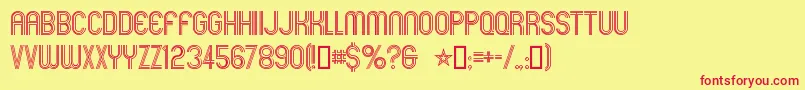 Mexcellent Font – Red Fonts on Yellow Background