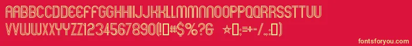 Mexcellent Font – Yellow Fonts on Red Background