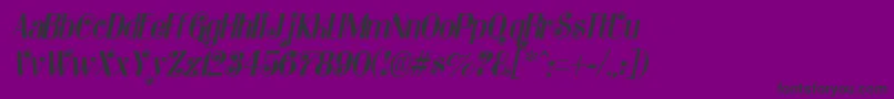 KatarinaItalic Font – Black Fonts on Purple Background