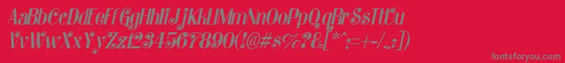 Шрифт KatarinaItalic – серые шрифты на красном фоне