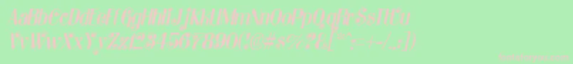 KatarinaItalic Font – Pink Fonts on Green Background