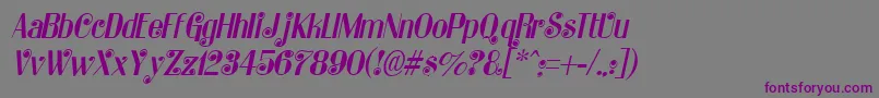 KatarinaItalic Font – Purple Fonts on Gray Background