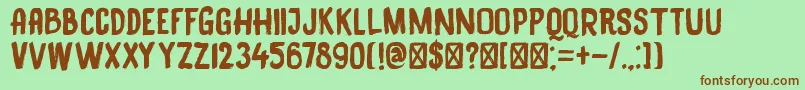 DkBlackBamboo Font – Brown Fonts on Green Background