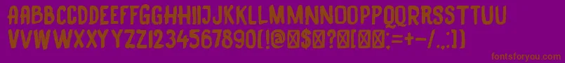 DkBlackBamboo Font – Brown Fonts on Purple Background