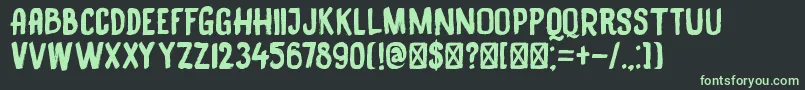 DkBlackBamboo Font – Green Fonts on Black Background