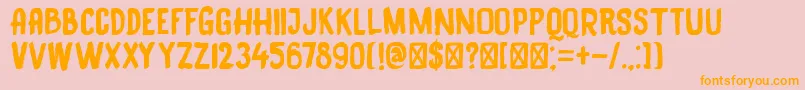 DkBlackBamboo Font – Orange Fonts on Pink Background