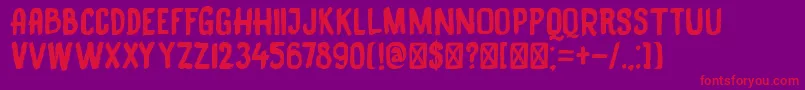 DkBlackBamboo Font – Red Fonts on Purple Background