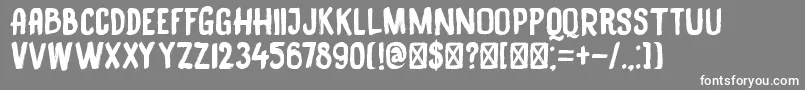 DkBlackBamboo Font – White Fonts on Gray Background