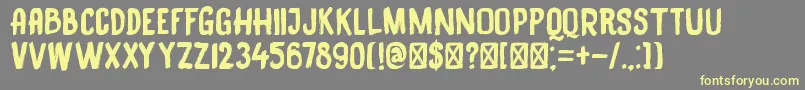 DkBlackBamboo Font – Yellow Fonts on Gray Background