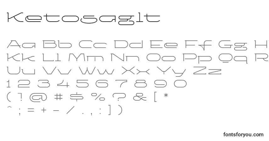 Ketosaglt-fontti – aakkoset, numerot, erikoismerkit