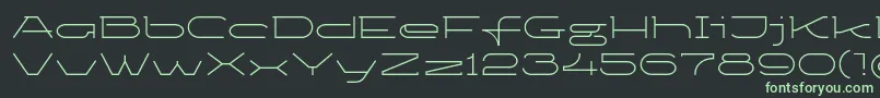 フォントKetosaglt – 黒い背景に緑の文字