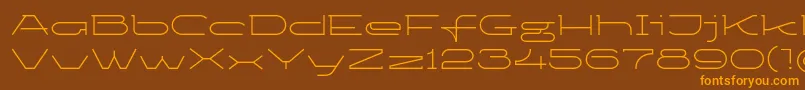 Ketosaglt Font – Orange Fonts on Brown Background