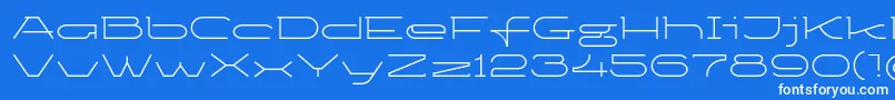 フォントKetosaglt – 青い背景に白い文字