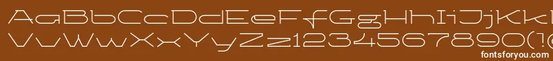 フォントKetosaglt – 茶色の背景に白い文字