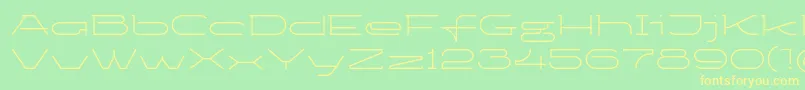 Ketosaglt Font – Yellow Fonts on Green Background