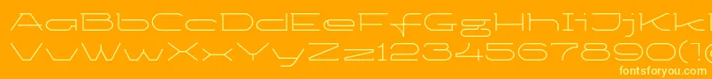 Ketosaglt-fontti – keltaiset fontit oranssilla taustalla