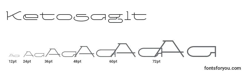 Размеры шрифта Ketosaglt