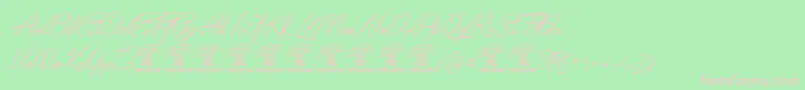 YaquotescriptPersonaluse Font – Pink Fonts on Green Background