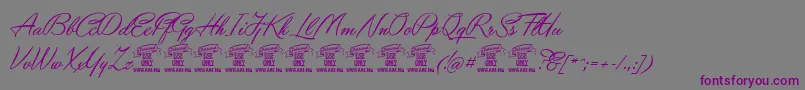 fuente YaquotescriptPersonaluse – Fuentes Moradas Sobre Fondo Gris