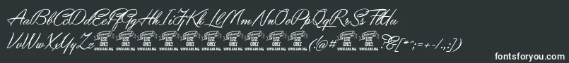 Police YaquotescriptPersonaluse – polices blanches sur fond noir