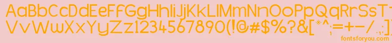 Simpleman Font – Orange Fonts on Pink Background