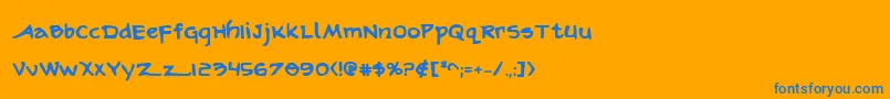 ArilonBold Font – Blue Fonts on Orange Background